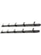 Robustline Multipurpose Wall Mounted Coat Hook on Plate (Khuty) for Clothes, Coats, Hats, Belts, Towels (2, Matt Black)