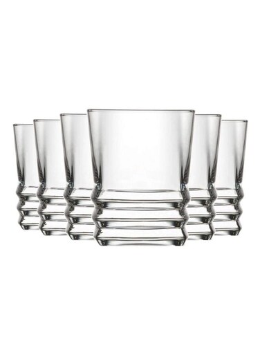 6-Piece Elegant Glass Set 80 ml Clear 80ml
