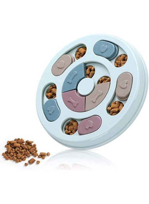 Gepas Dog Food Puzzle Feeder Toys for IQ Training &amp; Mental Enrichment,Dog Treat Puzzle (Blue)