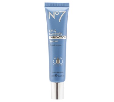No7Lift &amp; Luminate Triple Action Face Serum - Collagen Peptide Anti Wrinkle Serum + Brightening Emblica &amp; Vitamin C Face Serum + Pro Retinol Skin Firming Hyaluronic Acid &amp; Hibiscus (30ml)