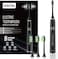 MIKLIFE Sonic Electric Toothbrush 5 Modes Rechargeable Power Smart Toothbrush Cleaner With 3 Brush Heads For Adults Black