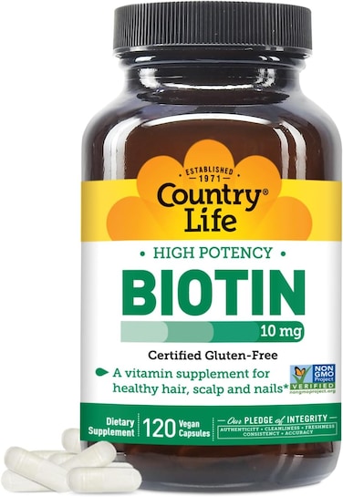 Country Life Biotin 10 Mg Vegan Capsules 120's