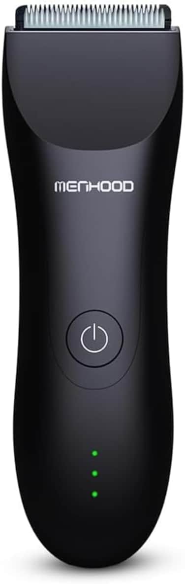 MENHOOD Men's Waterproof Cordless Grooming Trimmer For Men, Suitable For Beard, Body Private Part Shaving, Head And Pubic Hair, 90Min (Black