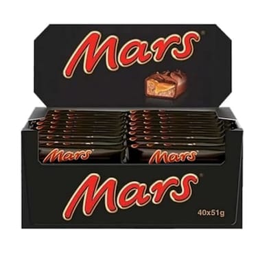 Mars Chocolate Bars, 51g Pack of 40