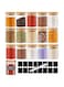 KUAIJI 16-Pack 300 ML(10.56 oz) Glass Jars With Wooden Lids, Spice Glass Airtight Canisters Sets, Glass Food Storage Container, Pantry Organization and Storage Jars,Suitable For Tea, Candy, Spices