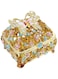 YU FENG Luxury Vintage Rectangle Metal Jewelry Box Trinket Organizer Storage Box with Butterfly Pattern for Women, Girls