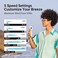 JISULIFE Handheld Fan Life7,Powerful Portable Fan with LED Display,[19.5Hrs Max Cooling]5000mAh,150&deg;Folded,5 Speeds,Lanyard; 3-IN-1 Hand/Desk/Neck Fan, Summer Essentials Fan for Travel,Lash(Grey)