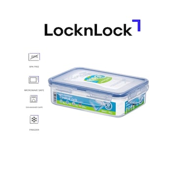 LocknLock 550ml Rectangular Airtight Food Container - BPA-Free, Microwave, Freezer, and Dishwasher Safe
