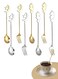 Seahorse Star Moon Gold and Silver Bright Color Stainless Steel Spoon and Fork Set