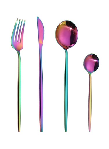 4-Piece Stainless Steel Cutlery Set Multicolour