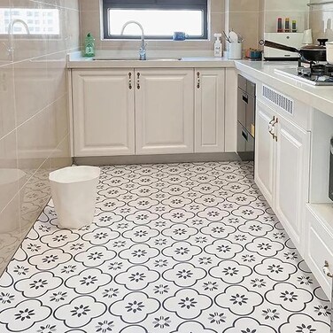 Najam Kitchen Rugs Mats, 80 * 160cm Cushion Floor Carpet, DIY Cutting, Waterproof, Oil Resistant, Anti-Fatigue PU Standing Mat, for Kitchen, Floor, Office, Sink, Laundry Room, Flowers Sea