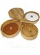 3 Tiered Bamboo Glass Rimmer   Triple Rotating Spice Organizer  Sugar and Salt Rimmer for Cocktails   Cocktail Accessories for Drinks