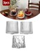 3 PCS Rotating Glass/Crystal Cups, 5 oz, Suitable for Various Occasions and Beverages