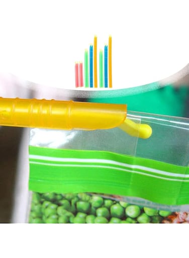 NALACAL Chip Clips Plastic Bag Sealer Sticks, Colorful Food Sealing Clips Fresh-Keeping Sealing Rod for Snack Food Storage, for Freezer Opened Snacks Bag Bread Bag (24 Pcs)(4 Sizes &times; 6 Pcs)