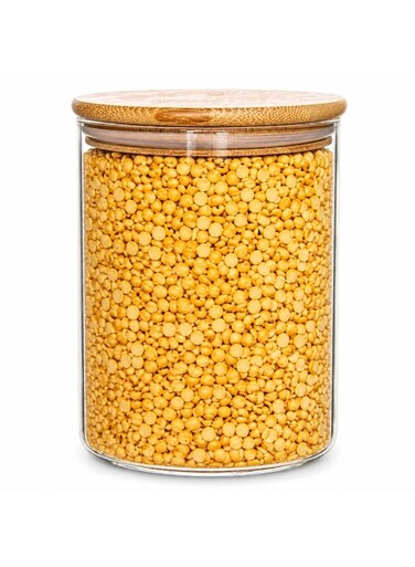 Airtight 3L Glass Storage Jar with Bamboo Lid &acirc;&euro;&ldquo; BPA-Free Borosilicate Food Container for Kitchen Pantry, Eco-Friendly Large Capacity Storage Jar