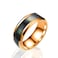 Smart Temperature Ring Stainless Steel Personalized Temperature Display Couple Ring, Size: 6(Rose Gold)
