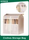 Extra Large Hanging Garment Rack Cover, Reusable PEVA Clothes Storage Bag with Zipper, Dustproof Transparent Closet Organizer&iuml;&frac14;&circ;80&Atilde;&mdash;60x90cm&iuml;&frac14;&permil;