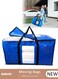 Thickened PE Moving Bags with Viewing Window, Large Foldable Storage Totes with Handles,Easy Open Lids&iuml;&frac14;&OElig;Heavy Duty Water-Resistant Reinforced Packing Totes for Clothes, Blanket, Toys,Books