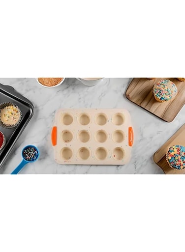 12 Cups Mold Cake Pan, Pan Non-Stick Baking Pan for Oven Silicone Bakeware Tools French Pastry Molds Muffin
