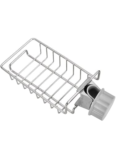 Wamay Kitchen Sponge Holder Brush Soap Organizer Faucet Storage Ra Sink Caddy Sponge Holder Shower Tray Stainless Steel Drainer Shelf