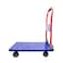 Makute 200kg Foldable Platform Hand Truck, Heavy Duty Blue Trolley with Non-Slip Surface and Silent Wheels, Portable Push Cart for Warehouse and Home - MKFPHT10200