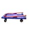 Makute 200kg Foldable Platform Hand Truck, Heavy Duty Blue Trolley with Non-Slip Surface and Silent Wheels, Portable Push Cart for Warehouse and Home - MKFPHT10200