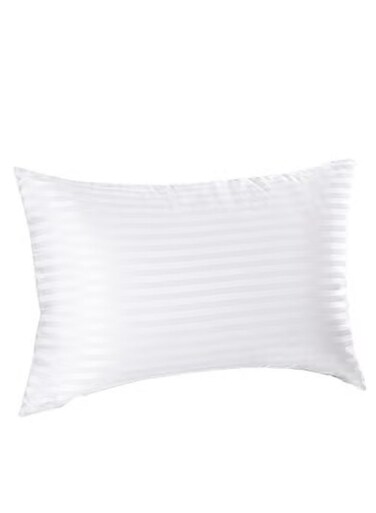 Cotton Pillow White Stripe Fabric 50X70cm Made in Uae