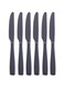 FULLYWARE Matte Black Dinner Knife Set of 6, 9.7 inches Stainless Steel Black Table Knife, Satin Finish.