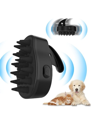 NALACAL Electric Pet Hair Brush，Massage Cat Brush, Pet Bathing Brush for Hair Removal, Cleaning Massage Comb, for Massage Cat Grooming Brush Pet Hair Removal Comb for Cat and Dog, Pet Accessory