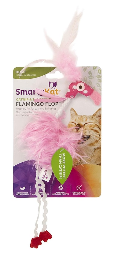SmartyKat Flamingo Flop Feathered Catnip and Silvervine Cat Toy