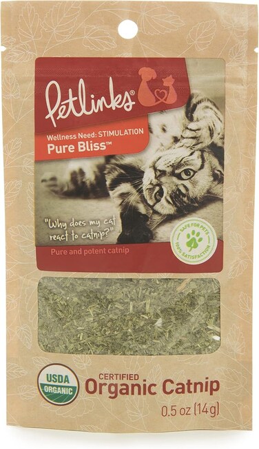 Petlinks Pure Bliss Organic Catnip, Resealable Pouch - 0.5 Ounce