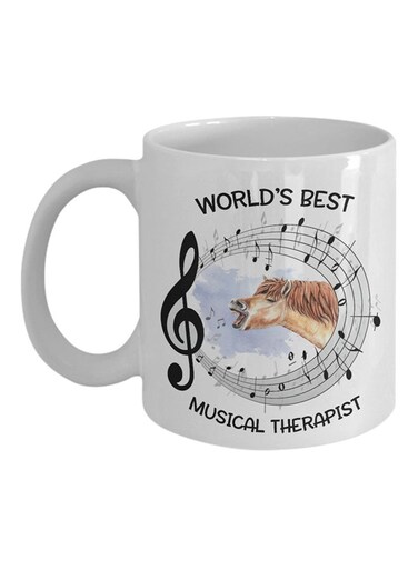 World's Best Musical Therapist Printed Coffee Mug White