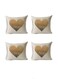 Set of 4 Modern Home Decor Linen Pillowcase Couch Pillow Covers for Living Room