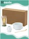 4 Pcs Matcha Tea Set, Matcha Whisk Kit With Ceramic Bowl, Bamboo Whisk, Scoop And Holder, Matcha Tools For Japanese Tea Preparation At Home And Kitchen (White)