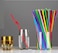 Plastic Straw &ndash; Artistic Mixed Color (1 Pack x 100 Pieces)   multicolor straws,bendable straws, flexible straws, stifflexible -pack flexiblestraws straway