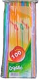 Plastic Straw &ndash; Artistic Mixed Color (1 Pack x 100 Pieces)   multicolor straws,bendable straws, flexible straws, stifflexible -pack flexiblestraws straway