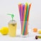 Plastic Straw &ndash; Artistic Mixed Color (1 Pack x 100 Pieces)   multicolor straws,bendable straws, flexible straws, stifflexible -pack flexiblestraws straway