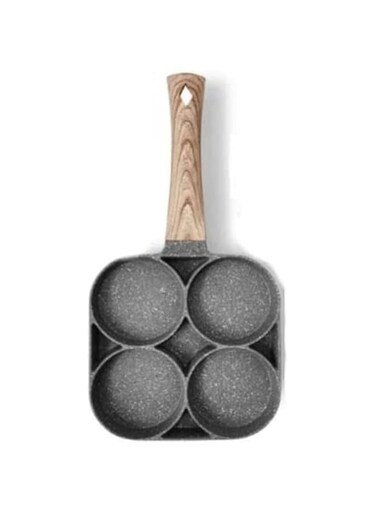 Fmystery Multifunction 4-Hole Omelet Pan, No Oil-Smoke Breakfast Grill Wok Cooking Pot，use for Burger Eggs Ham Pancake Maker Frying Pans Creative Non-Stick Breakfast Grill Wok Cooking Pot