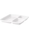 Dinewell 3 Partition Horeca Serving Trays White- Dwhp3073W, White, Melamine Material