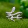 Wrapped Snake Copper Platinum-plated Adjustable Open Ring(YIR245-E)