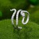 Wrapped Snake Copper Platinum-plated Adjustable Open Ring(YIR245-E)