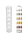 Sorandy 6 Pack 10.6oz Clear Jars Set, Plastic Seasoning Box with Discharge Lids, Jam Pots Airtight Food Storage Bottle for Home Kitchen, Herbs, Seasoning Powders, Seed, Tea, Sugar
