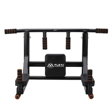 Wall Mounted Pull Up Bar and Dip Station for Home Gym.