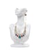 Homeanda White Resin Necklace Pendant Chain Earring Jewelry Jewellry Bust Mannequin Organizer Holder Stand (White, XL)