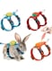 SANZEZ COOLive 3 Pieces Adjustable Rabbit Harness and Leash Bunny Harness Vest Ferret Leash with Decorations for Rabbit Kitten Puppy Pig and Small Pet Animals (Medium)