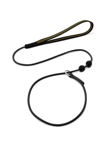BeauGo Slip Dog Leash for Small Medium Dogs Puppies Lightweight Thin but Sturdy Adjustable Slip Lead Soft and Slim 180cm Long 0.5cm Wide (Black, 1.8M Long)
