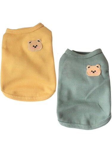 BIECWIAY Cotton Dog Shirt Summer Lightweight Pet T-Shirts Soft Breathable Stretchy Cats Dogs Tee Shirt Sleeveless Vest Dog Apparel for Medium Small Dog Clothes