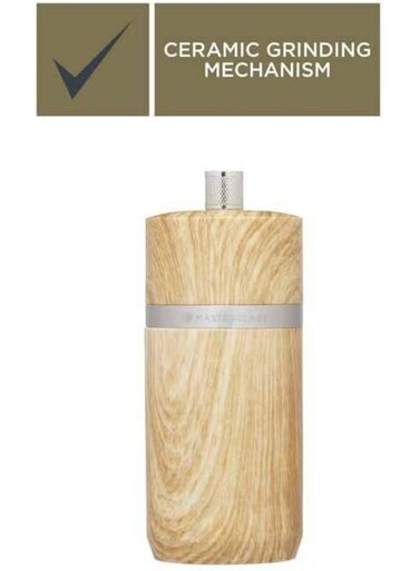 Pepper Or Salt Grinder, Plastic, Beechwood Effect, 12 Cm