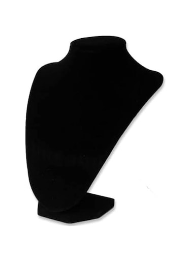 LINGWEI Jewelry Neck Manniequin Necklace Holder Jewelry Display Stand Jewelry Necklace Pendant Earring Mannequin Bust Display Stand Black Velvet Jewelry Holder Jewelry Display Stand (Big)