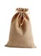 Red Dot Gift&reg; Pack of 25 Burlap Gift Bags with Drawstring 17x24cm Gold Linen Jewelry Pouches Wedding Jute Bags for Jewelry and Treat Pouches Party Birthday Wedding Favors Gift